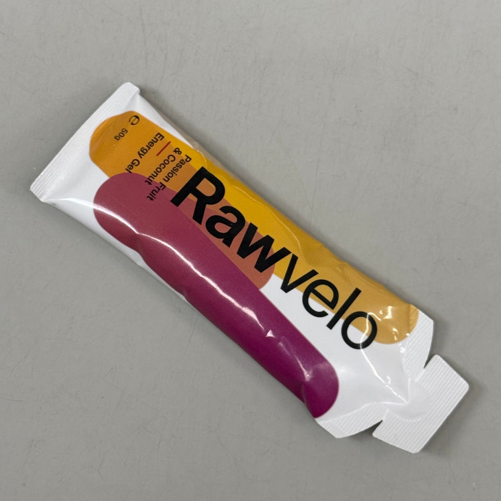 RAWVELO (12 Pack) Energy Gels All Natural Passionfruit & Coconut Cycling Hiking Running 04/26