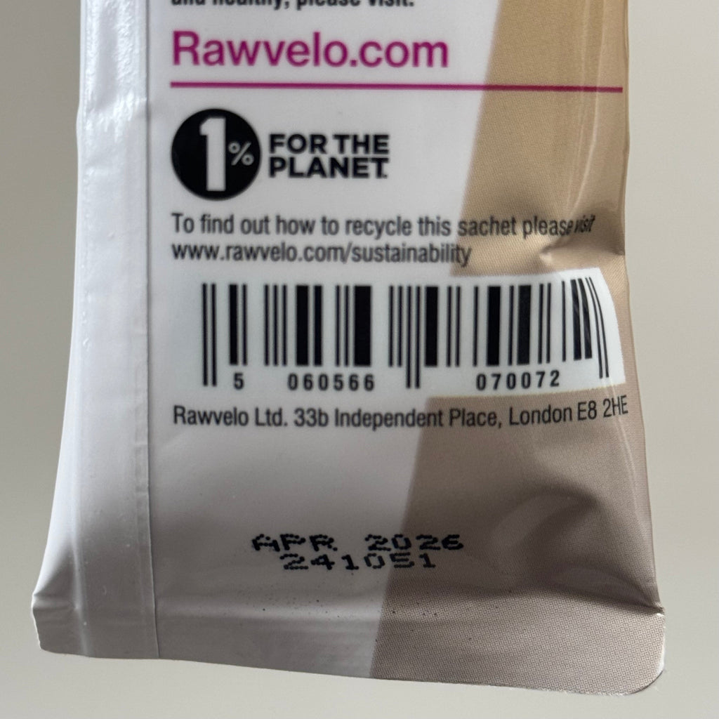 RAWVELO (12 Pack) Energy Gels All Natural Passionfruit & Coconut Cycling Hiking Running 04/26