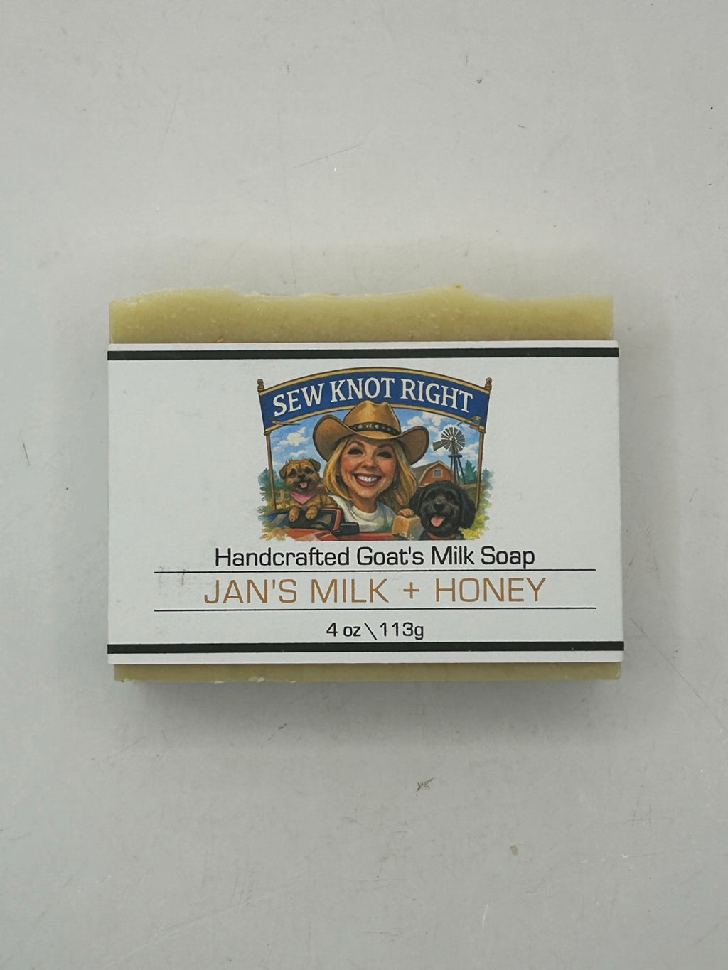Jan's Milk and Honey Goat Milk Soap 4 oz Handmade Natural Moisturizing Bar