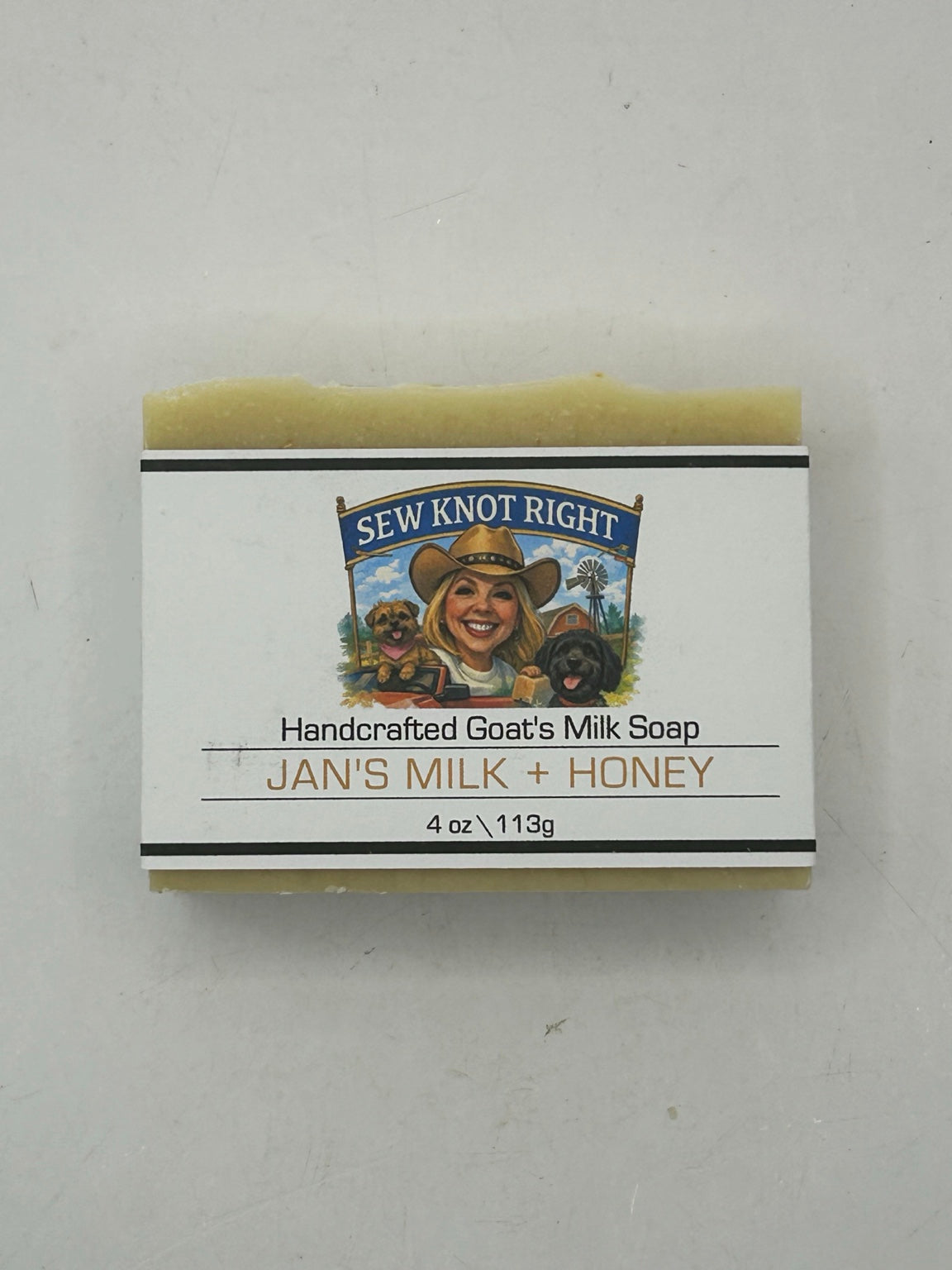 Jan's Milk and Honey Goat Milk Soap 4 oz Handmade Natural Moisturizing Bar