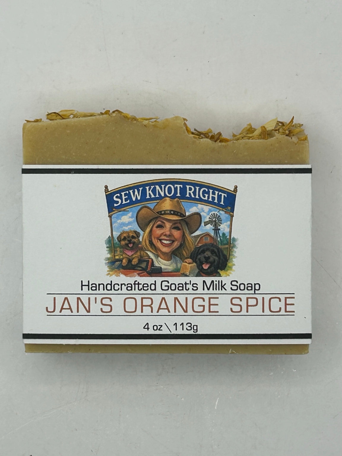 Jan's Orange Spice Goat Milk Soap 4 oz Handmade Natural Citrus Clove Bar
