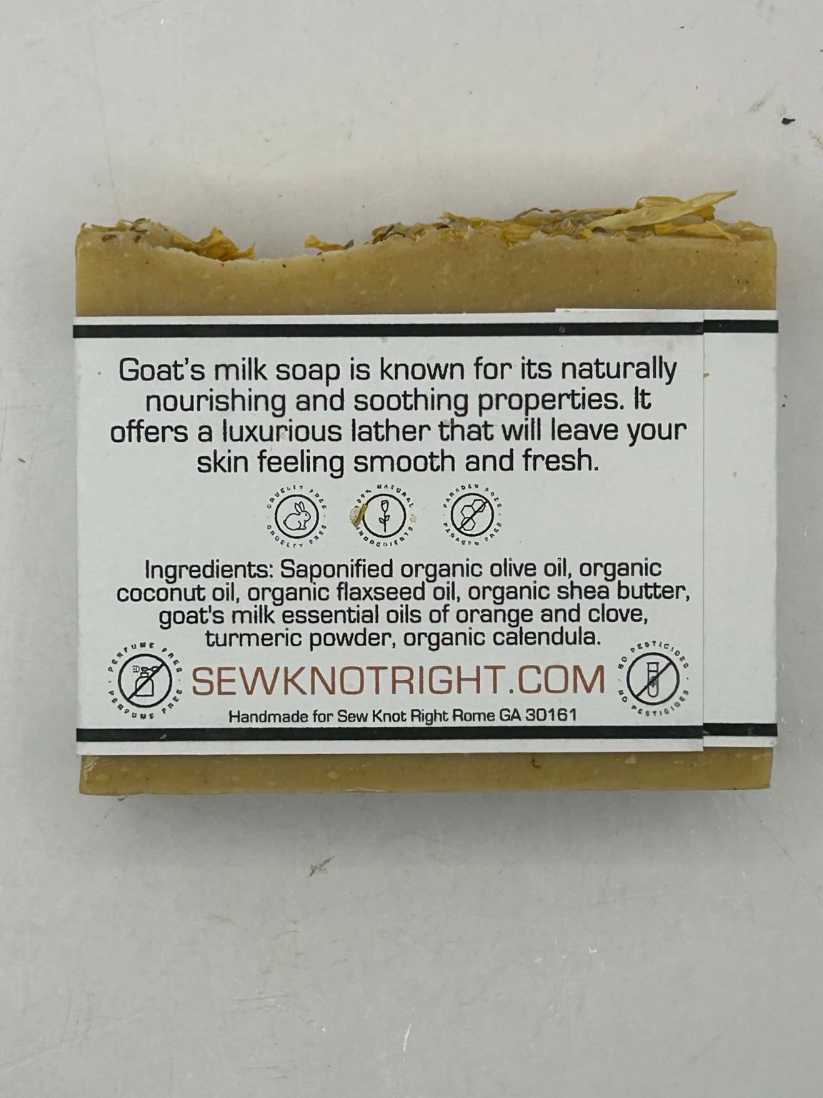 Jan's Orange Spice Goat Milk Soap 4 oz Handmade Natural Citrus Clove Bar