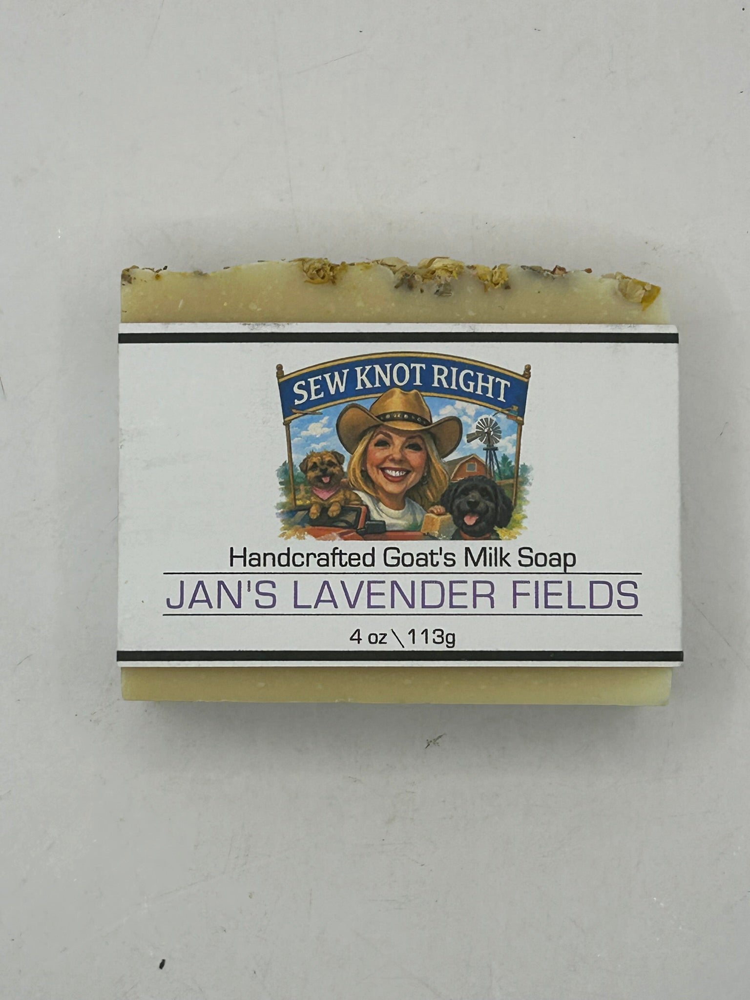Jan's Lavender Fields Goat Milk Soap 4 oz Handmade Natural Lavender Moisturizing Bar