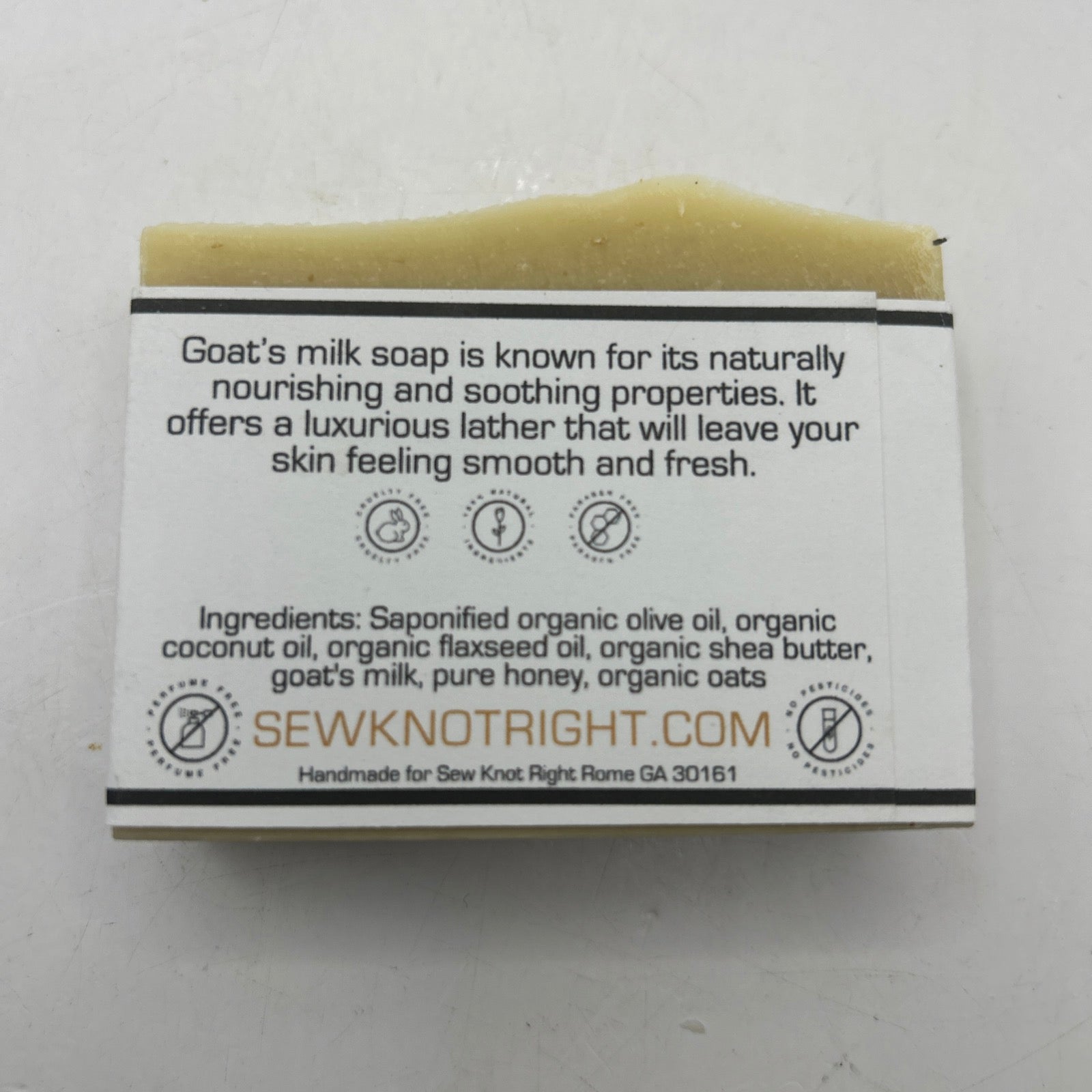 Jan's Milk and Honey Goat Milk Soap 4 oz Handmade Natural Moisturizing Bar