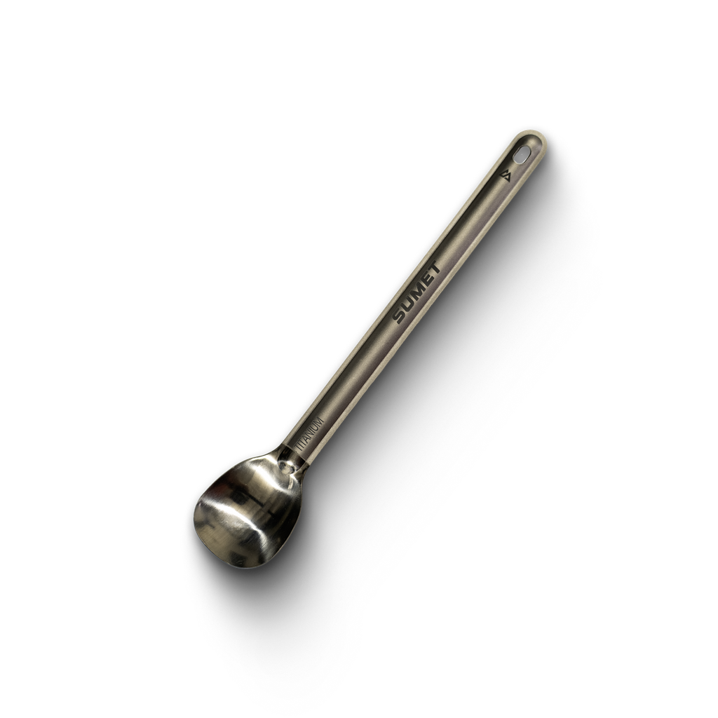 Long Polished Titanium Spoon